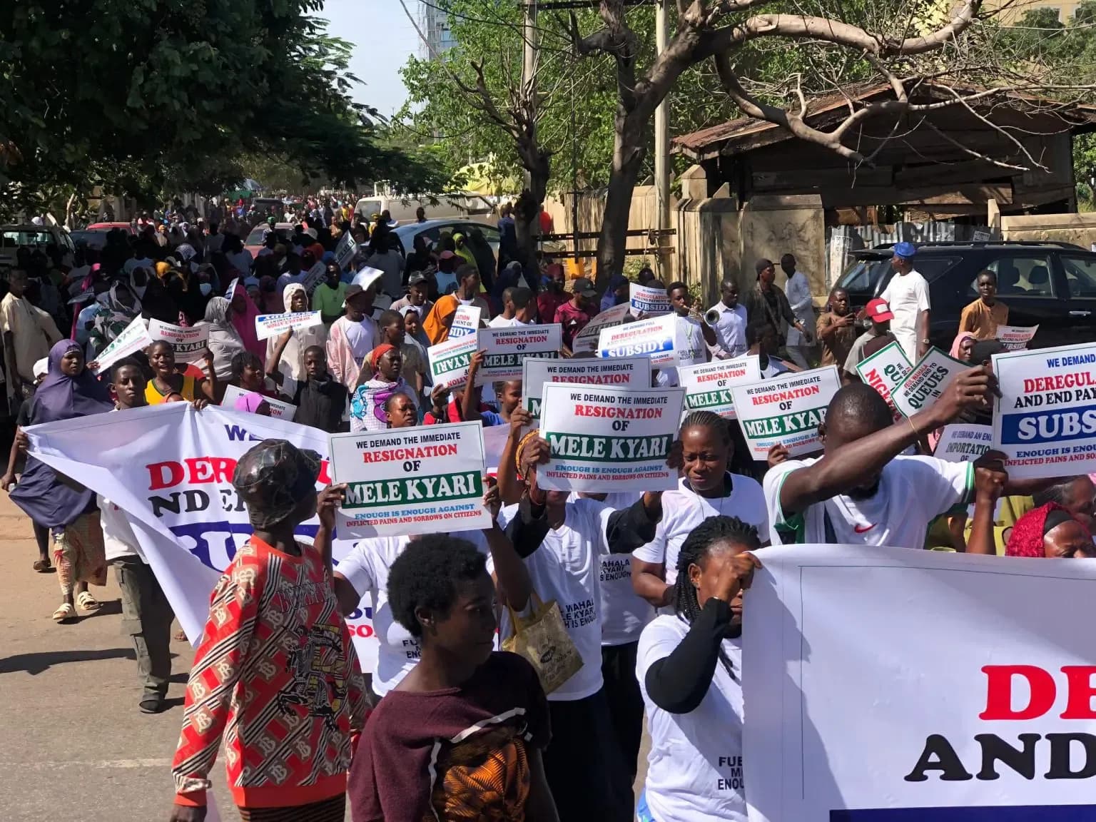 Fuel Hike: Protesters’ Call for NNPC GMD Mele Kyari’s Sack