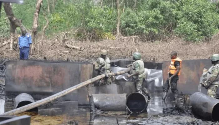 Military Raids Oil Theft Cartel in Niger Delta, Arrests 62 Individuals