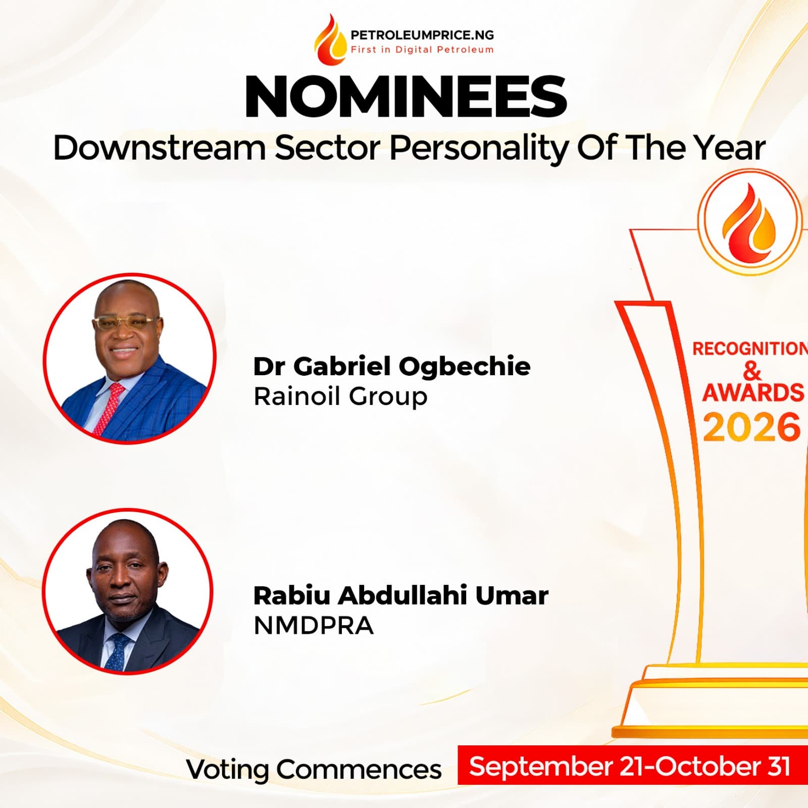Petroleumprice.ng Awards: Ogbechie, Umar Lead Downstream Personality Nominees