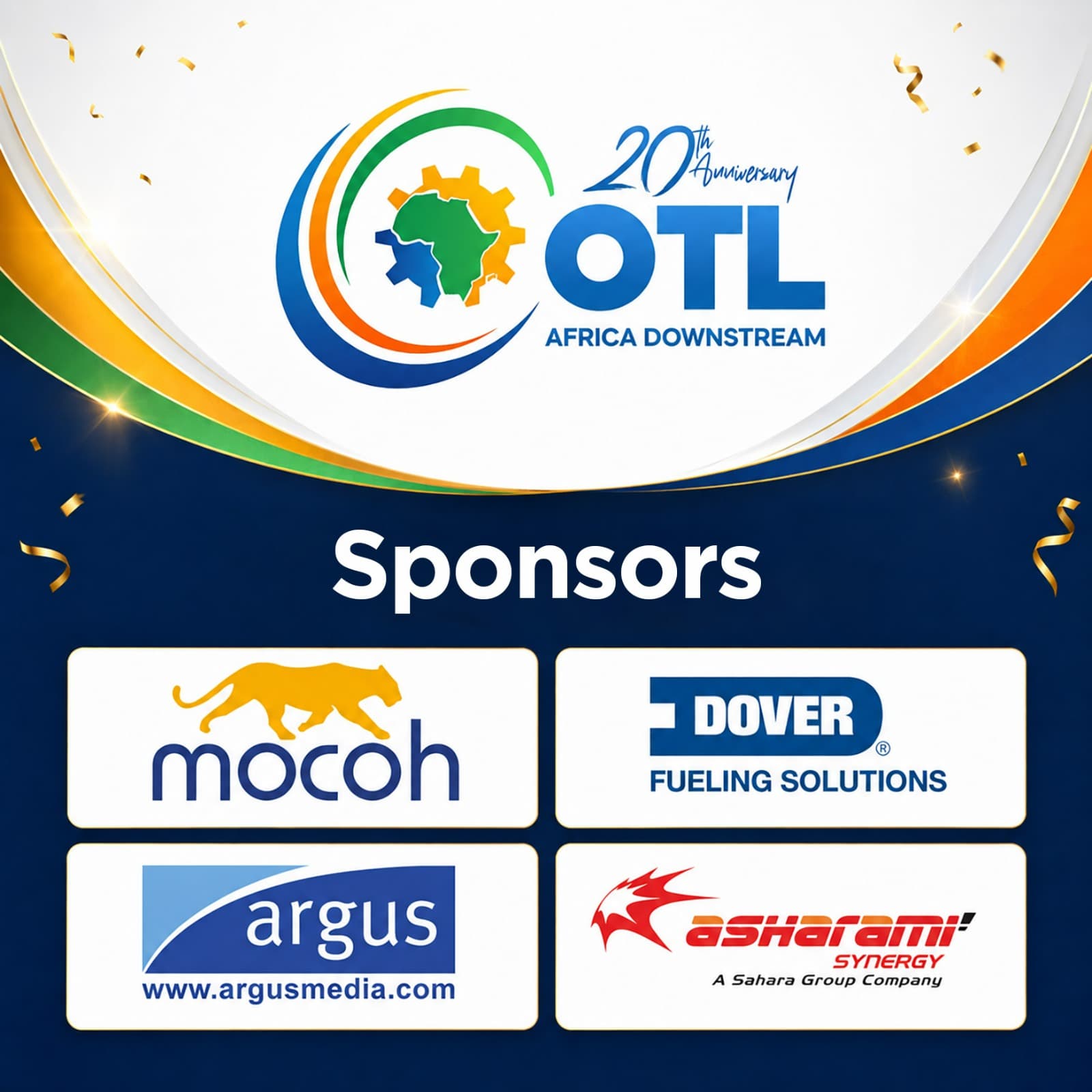 Mocoh, Dover Fueling, Argus, Asharami Confirmed as OTL Africa's 20th Anniversary Sponsors