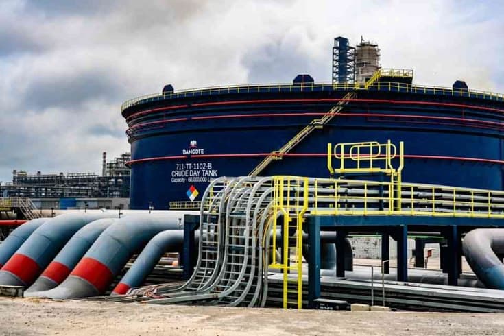 Dangote Refinery May Raise Its Gantry Price Again as Brent Crosses $95