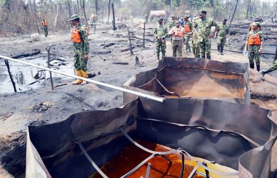 Troops Uncover Illegal Crude Processing Site in Rivers Forest